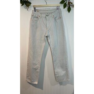 Vintage 90s Levis 501 Ligth Blue Jeans W29 x L32 Tagged Button Fly Straight Leg